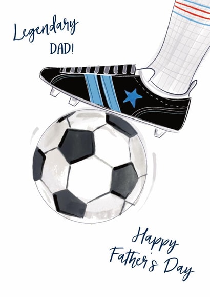 Classic Father's Day Card - Legendary Dad - Football created by Katie Phythian Design