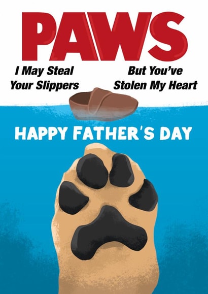 Cute Father’s Day Card - From The Dog - Paws created by Heeby Jeeby's