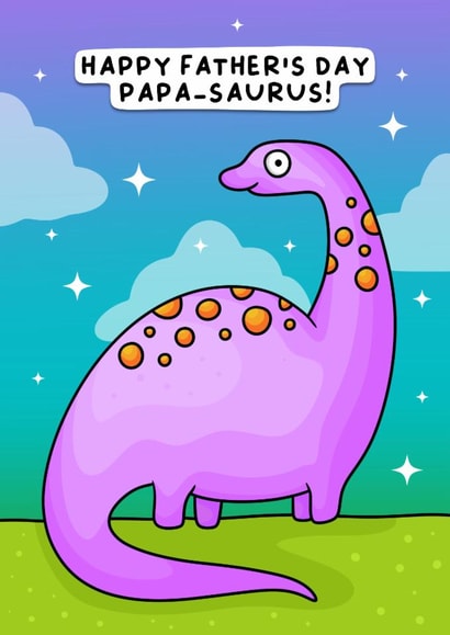 Cute Father's Day Card - Dinosaur - Papasaurus created by Wafflemamaart