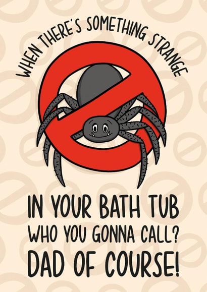 Funny Father's Day Card - Spider - Ghostbusters created by TeePee Creations