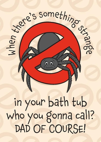 Funny Father's Day Card - Spider - Ghostbusters created by TeePee Creations