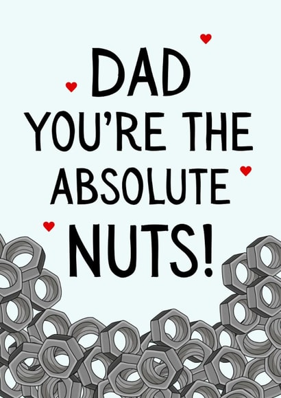 Funny Father’s Day Card - You're The Nuts created by original fox designs