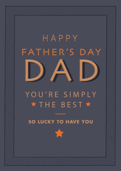Classic Father's Day Card - Simply The Best created by Hotchpotch