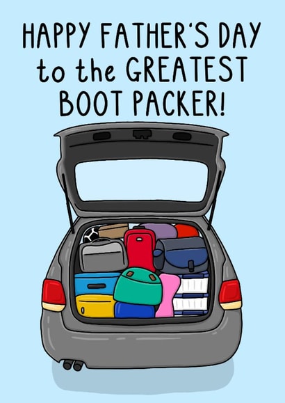 Funny Father's Day Card - Greatest Boot Packer created by OhJaye