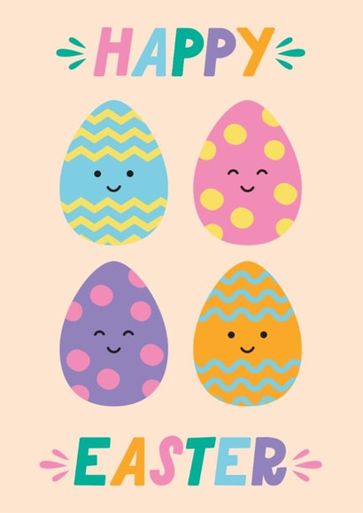 Cute Easter Card - Easter Eggs created by Blush & Blossom