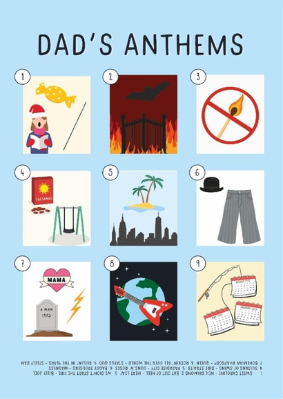 Funny father's Day Card - Guess The Dad Anthem - Song Quiz created by Helen Richmond