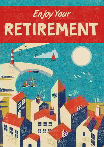 Classic Retirement Card - Retro Seaside created by Rocket68