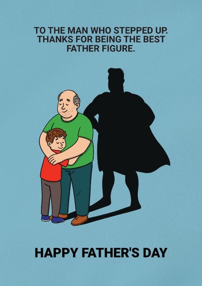 Heartfelt Father's Day Card - Best Father Figure - Hero created by Ivorymint cards