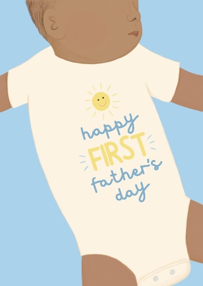 Cute father's Day Card - Baby - 1st created by Sian Moore Illustration