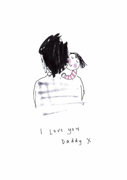 Cute Father's Day Card - I Love You Daddy created by Sketchy Muma