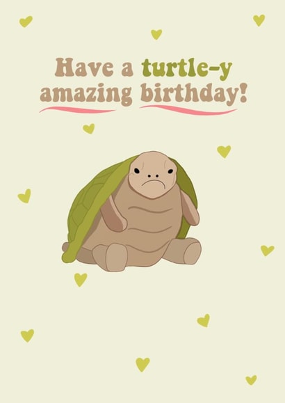 Cute Birthday Card - Jellycat - Timmy Turtle created by Stephenie Emily
