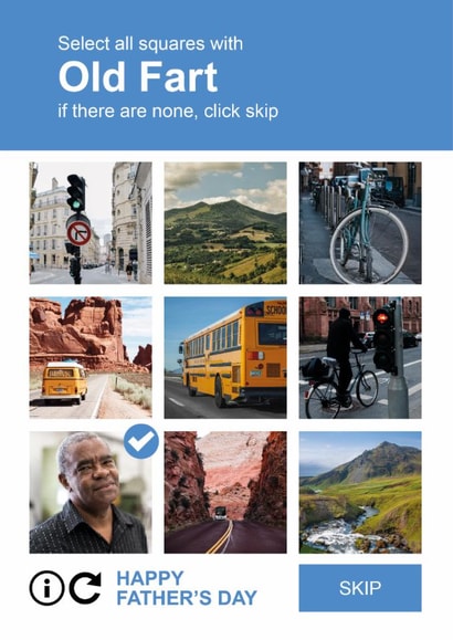 Funny Father's Day Card – Select a Square – Old Fart created by Paul Stevens