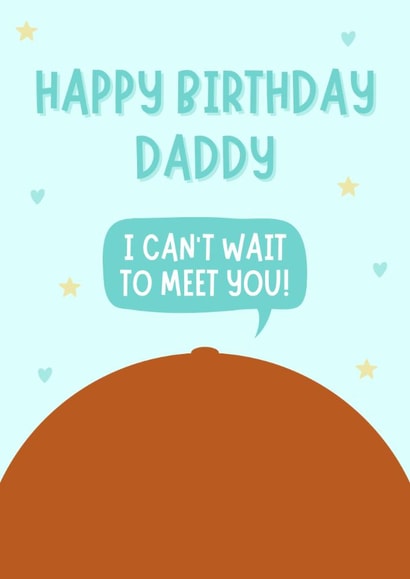Cute Birthday Card - From The Bump - For Dad To Be created by Blush Boulevard