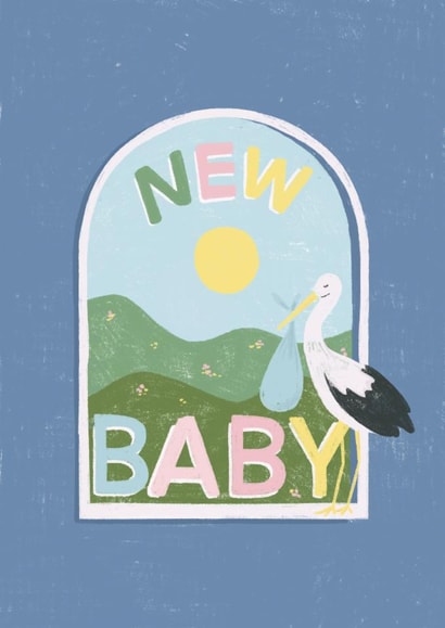 New Baby - Blue - Stork created by Basil Thyme