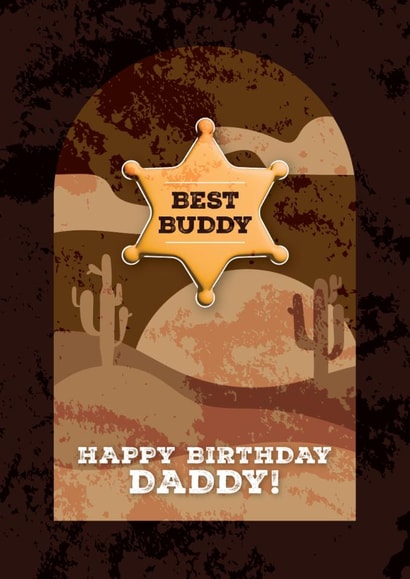 Yellowstone inspired birthday card for your 'best buddy', Daddy. created by HAPPY