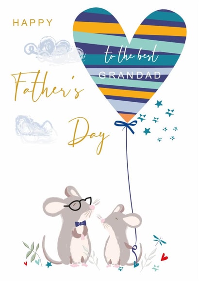Classic Father's Day Card - For Grandad - Mice created by SABIVO Design by Sabina