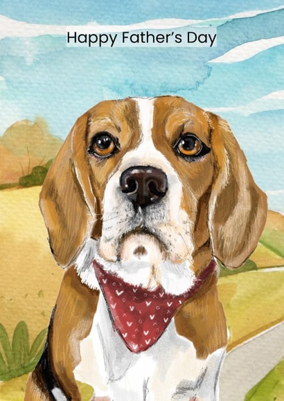Cute Father's Day Card - Beagle created by Dotts Yard