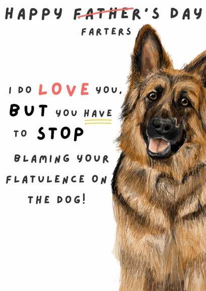 Funny Father's Day - Blaming The Dog created by Dotts Yard