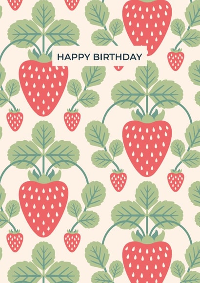 Arty Birthday Card - Strawberries created by Taya Cosgrove