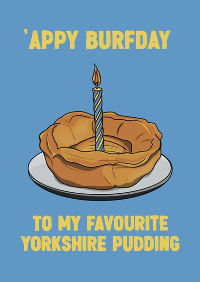 Funny Birthday Card - Yorkshire Pudding - Yorkshire created by ZB CREATIVE