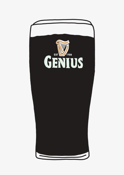 Funny Congratulations Card - Guinness - Genius created by Pen and Puns 