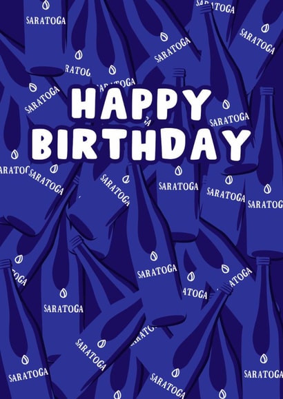 Funny Birthday Card - Saratoga Water - Ashton Hall created by Pink Peach Cards