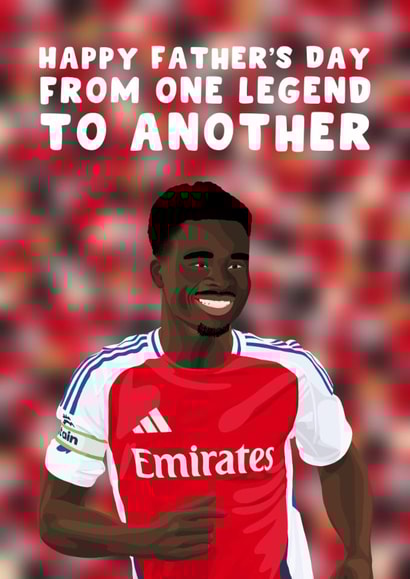 Arsenal Father's Day Card - Bukayo Saka - Football created by Pink Peach Cards