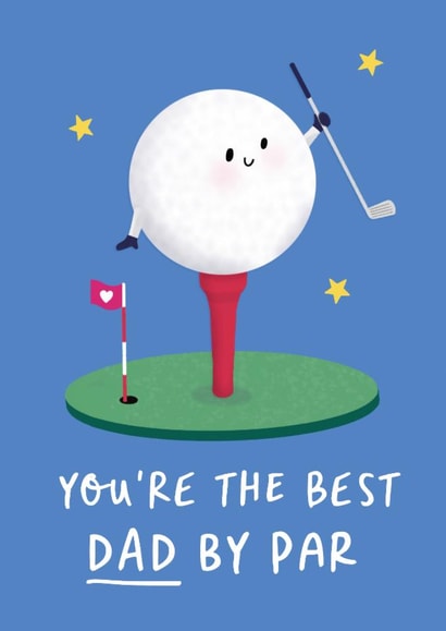 Cute Father's Day/Birthday Card - Best By Par - Golf created by Painted Parasol Studio