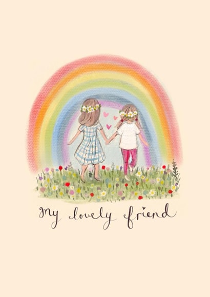 Cute Birthday Card - For Friend - Rainbow created by Love Lucy Illustration