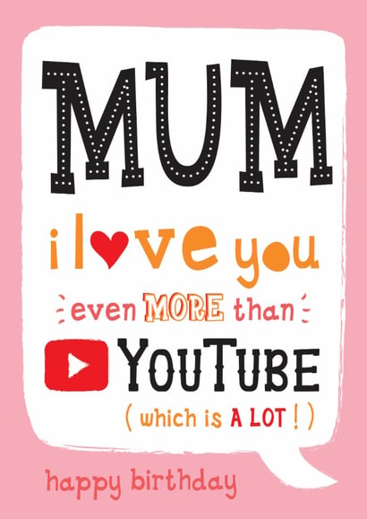 Funny Birthday Card - For Mum - YouTube created by la la la Designs