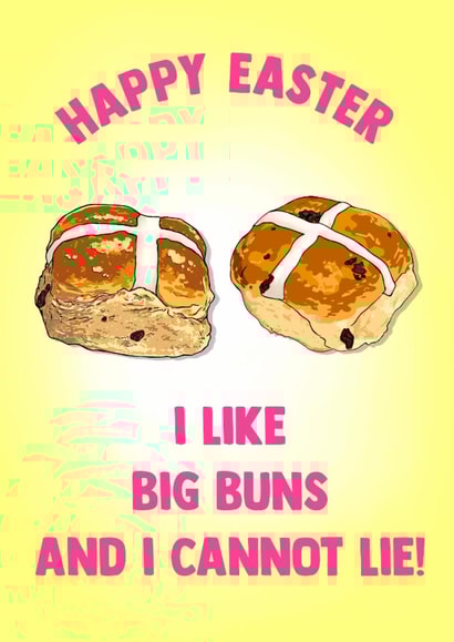 Funny Easter Card - Hot Cross Buns created by Poppy & Mabel