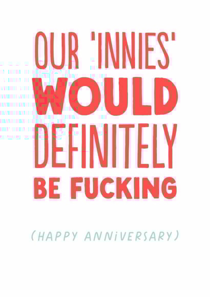 Funny Anniversary Card - Severance - Innies created by The Buddy Fernandez Card Co.