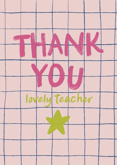 Classic Thank You Card - For Teacher - Lovely Teacher created by Sweetlove Press