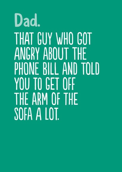 Funny Father's Day Card - Phone Bill created by The Buddy Fernandez Card Co.