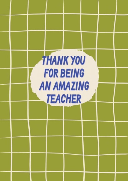 Modern Thank You Card - For Teacher - Amazing Teacher created by Sweetlove Press