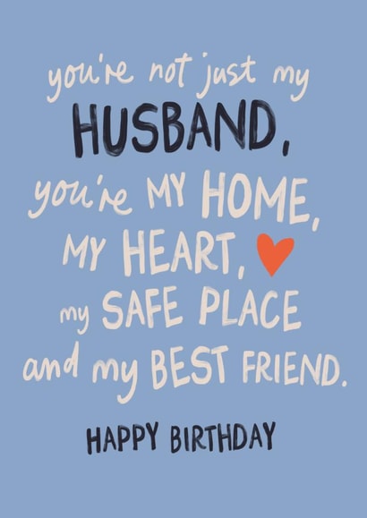 Heartfelt Birthday Card - For Husband- Not Just My Husband created by Sweetlove Press