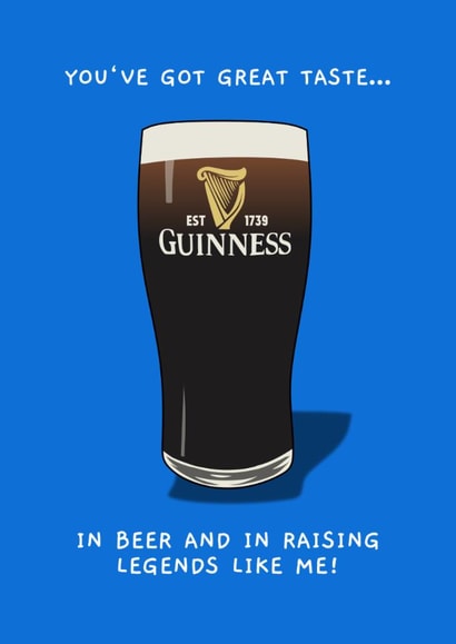 Funny Father's Day Card - Guinness - Great Taste created by Sundiva Designs