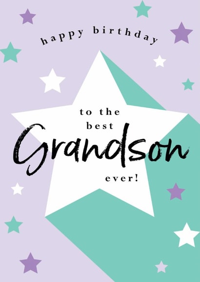 Classic Birthday Card - Best Grandson Ever created by Michelle Fiedler Design