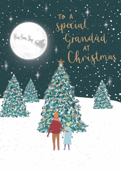 Classic Christmas Card - For Grandad - Snow Scene created by Louise Tiler