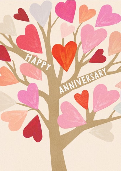 Classic Anniversary Card - Hearts - Tree created by Louise Tiler