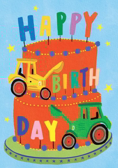 Classic Birthday Card - For Him - Tractors created by Louise Tiler