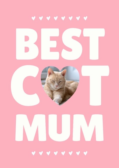 Classic Birthday Card - Best Cat Mum created by @hollielonglanddesigns