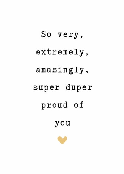 Classic Congratulations Card - Super Duper Proud created by @HurrayHaus