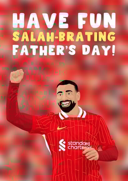 Football Father's Day Card - Mo Salah - Liverpool created by Pink Peach Cards