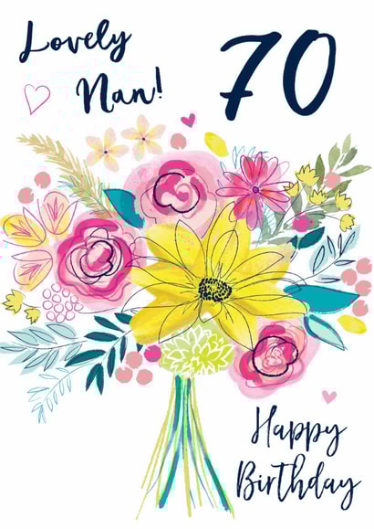 Pretty 70th flowers for Nan - Classic - Floral created by Katie Phythian Design