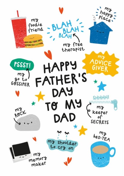 Cute Father's Day Card - For Dad - Happy Place created by Twisted Haggis