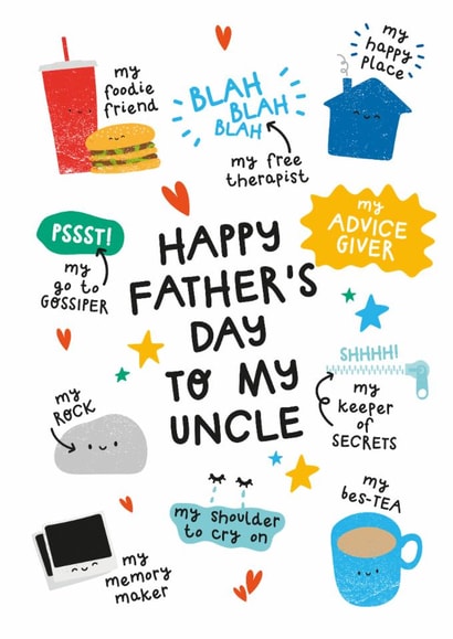 Cute Father’s Day Card - For Uncle - Happy Place created by Twisted Haggis
