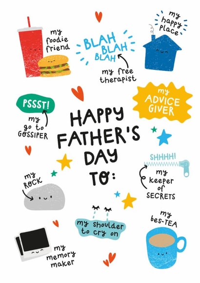 Funny Father’s Day Card - For Father Figure - Happy Place created by Twisted Haggis