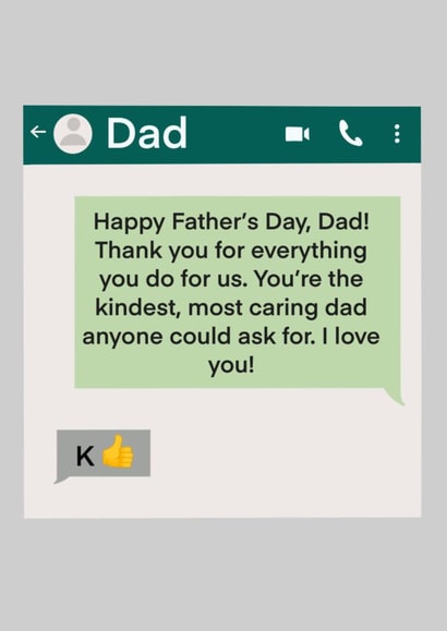 Funny Text Father's Day Card created by Sophisticards