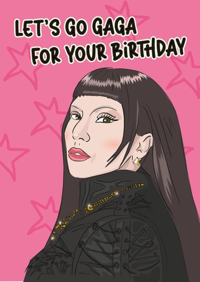 Fun Birthday Card - Lady Gaga created by Rulu